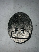 New Men Black Silver Oval Bird Belt Buckle. F-8