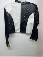 New Women’s 1849 Authentic Ranchwear Black White Short Show Jacket XL WW-35