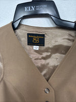 New Women’s Dickson Jenkins Tan Button Up Vest Size 30 TT-127