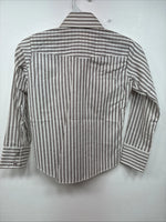 New Kids Kangaroo Brown Stripe long Sleeve Pearl Snap Size 8 DD-136