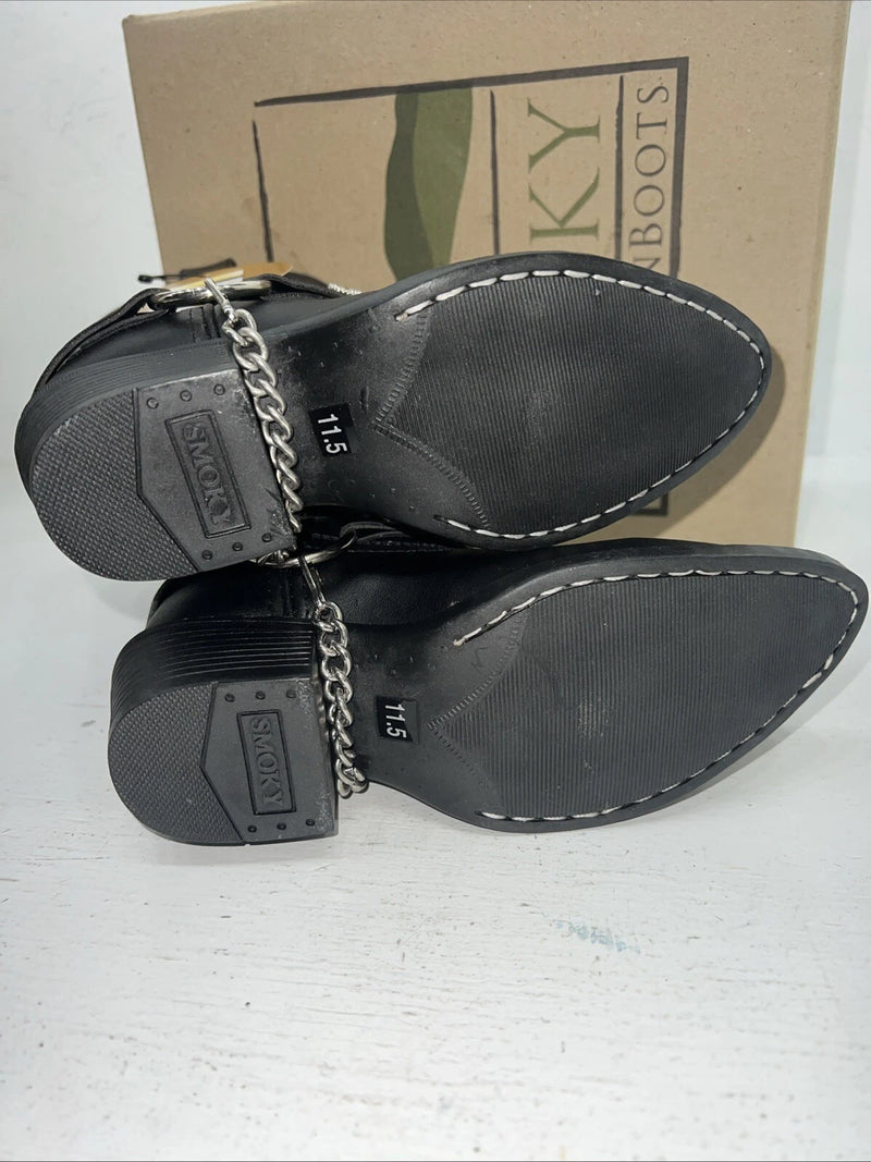 New Children’s Black Smoky Mountain Cowboy Boots. 1083 C 11.5 11 1/2. 24-114