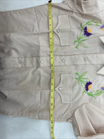 New Women’s Champion Western Tan Design Long Sleeve Pearl Snap 14.5 MM-38