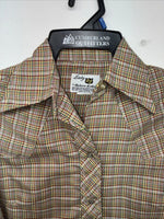 New Kids Dickson Jenkins Multicolor Plaid Long Sleeve Pearl Snap Large DD-105