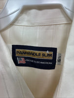 New Men’s Panhandle Slim Yellow Stripe Short Sleeve Pearl Snap 16.5 Large X-40