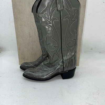 New Women’s Gray Texas Brand Cowboy Boots. L29 5.5 5 1/2 M. 20-17