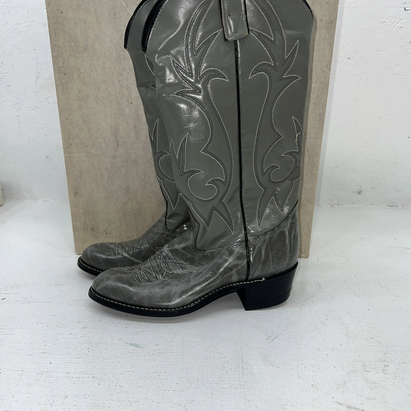 New Women’s Gray Texas Brand Cowboy Boots. L29 5.5 5 1/2 M. 20-17