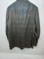 New Men’s California Ranchwear Gray Plaid Suit Jacket 42R #14753 R-602