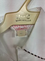 New Women’s H Bar C White Designed Short Sleeve Pearl Snap Size 30 DD-140