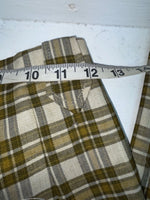 New Vintage Brown Plaid Ranch Polyester Pants SS-92