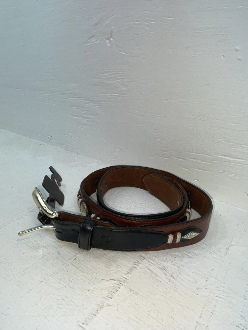 New Brown Genuine Leather Nocona Gold Pendent 44” Belt #2413644 NN-143