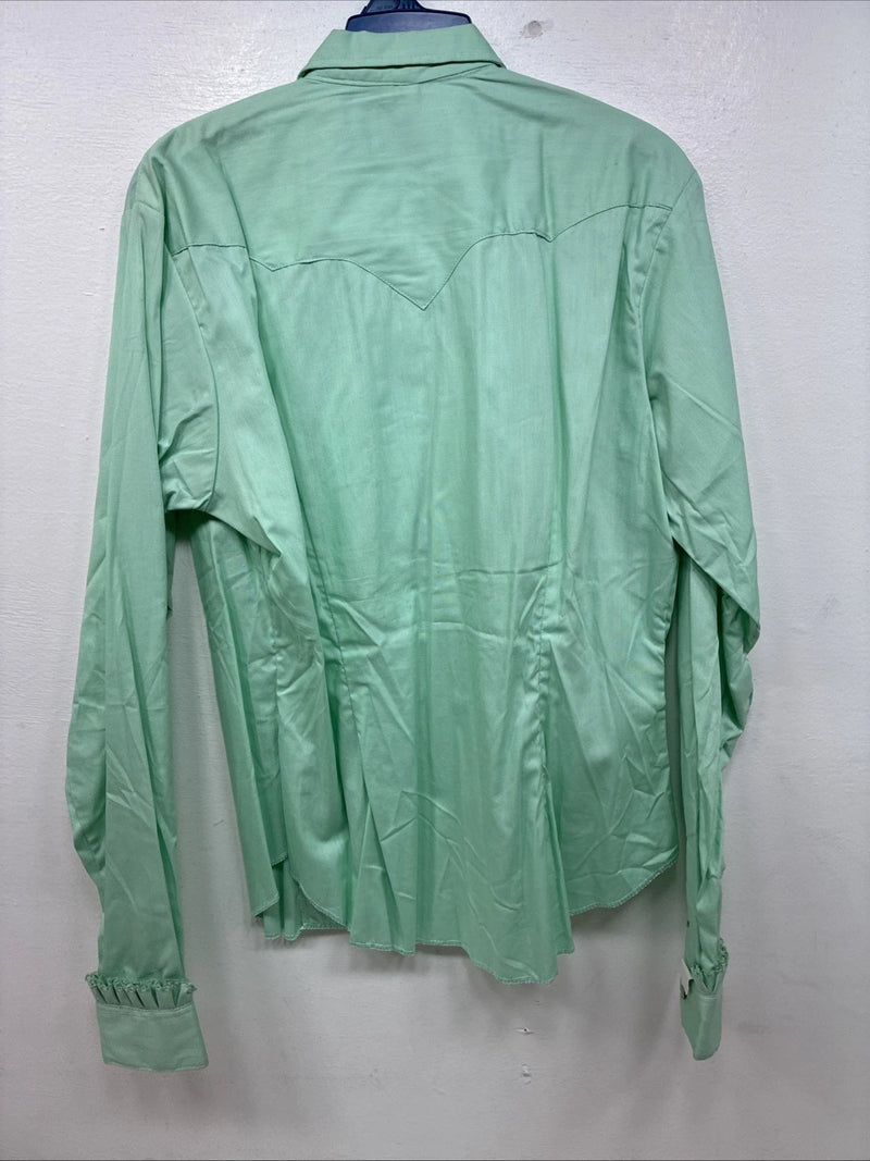 New Women’s Hartman Green Long Sleeve Pearl Small Size 38 TT-132