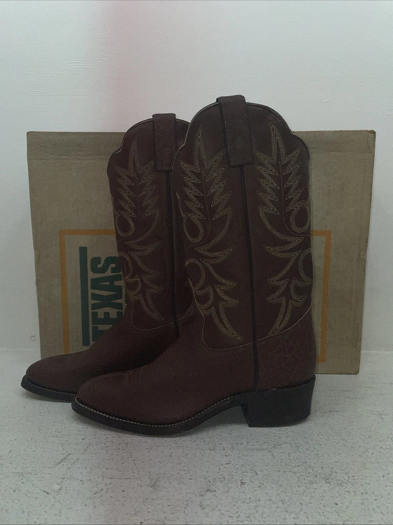 New Men’s Brown Texas Brand Cowboy Boots. 7404 9 D. 3-45
