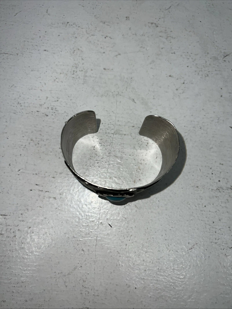 New Women’s Montana Silversmiths Silver Scroll Turquoise Bracelet. BC1225 A-62