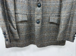 New Men’s HbarC California Ranchwear Grey Plaid Suit Jacket 42R #14753 AA-605