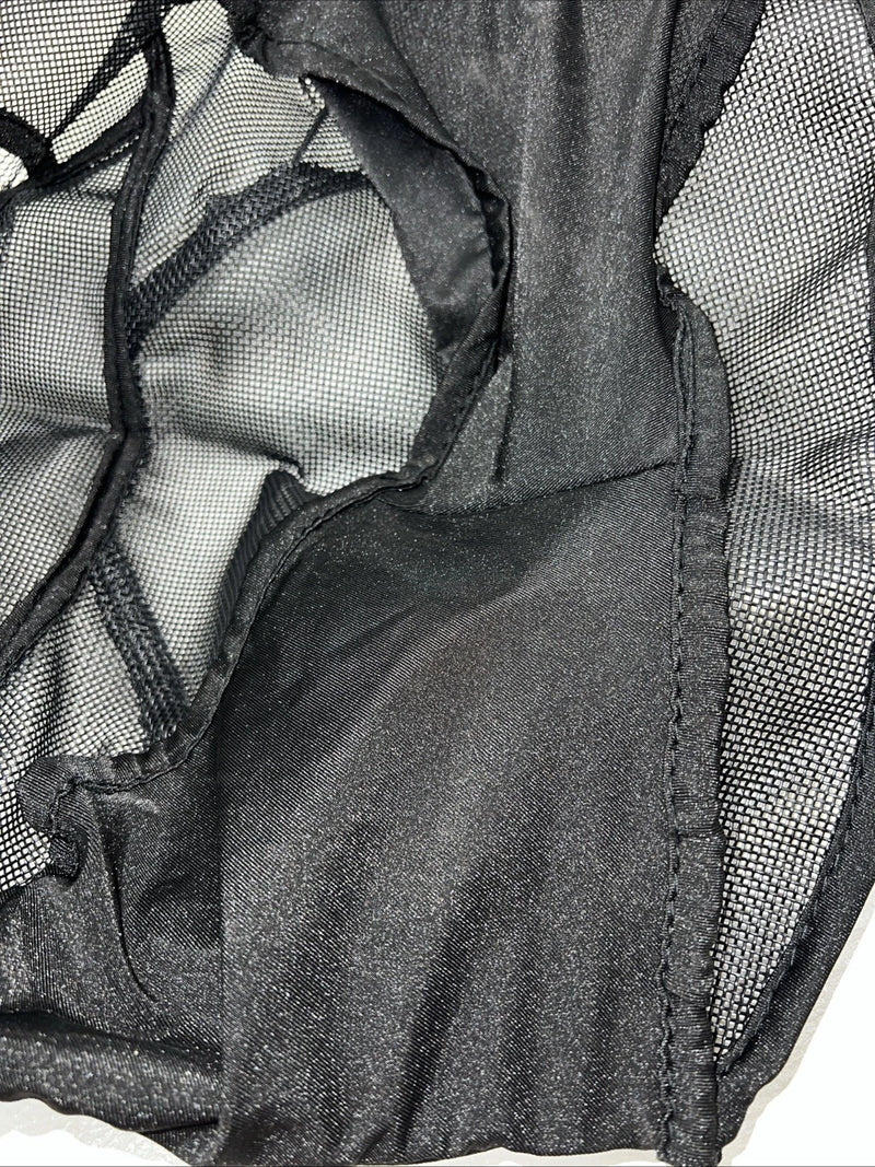 New Black Horse Fly Masks Spandex Chin H-517
