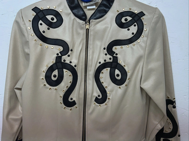 New 1849 Authentic Ranchwear Tan Long Sleeve Short Show Jacket XS WW-79