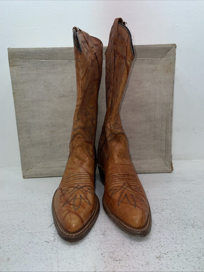 New Men’s Brown Texas Brand Cowboy Boots. M 134 9 D. 3-34