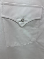 New Men’s ELY Cattleman White Long Sleeve Pearl Snap 19.5 2XL F-56