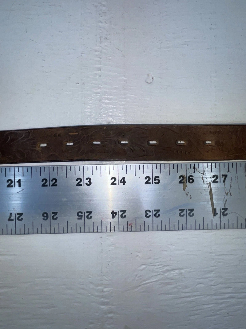 New Brown Genuine Leather Chambers Tooled 24” Belt #WY402 NN-10