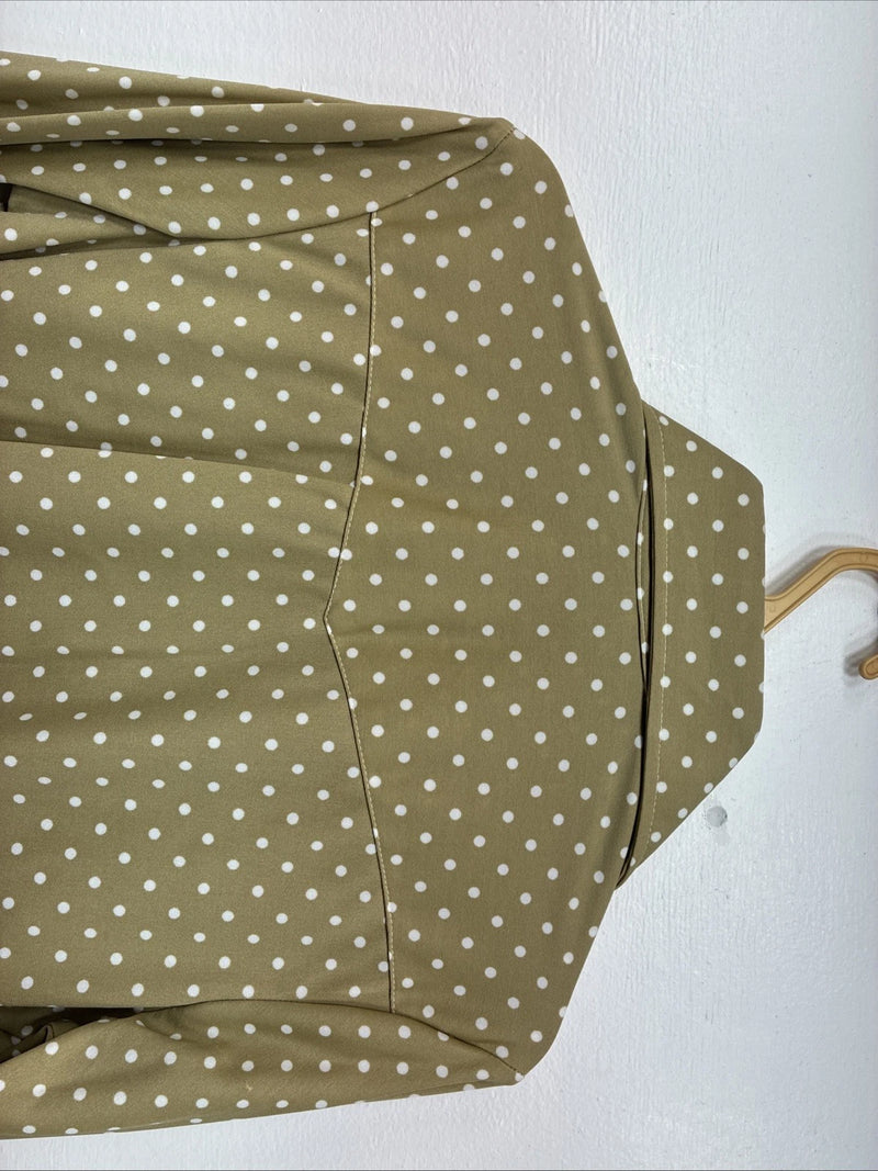 New Women’s Dickson Jenkins Green Dot Long Sleeve Pearl Snap Size 32 DD-97