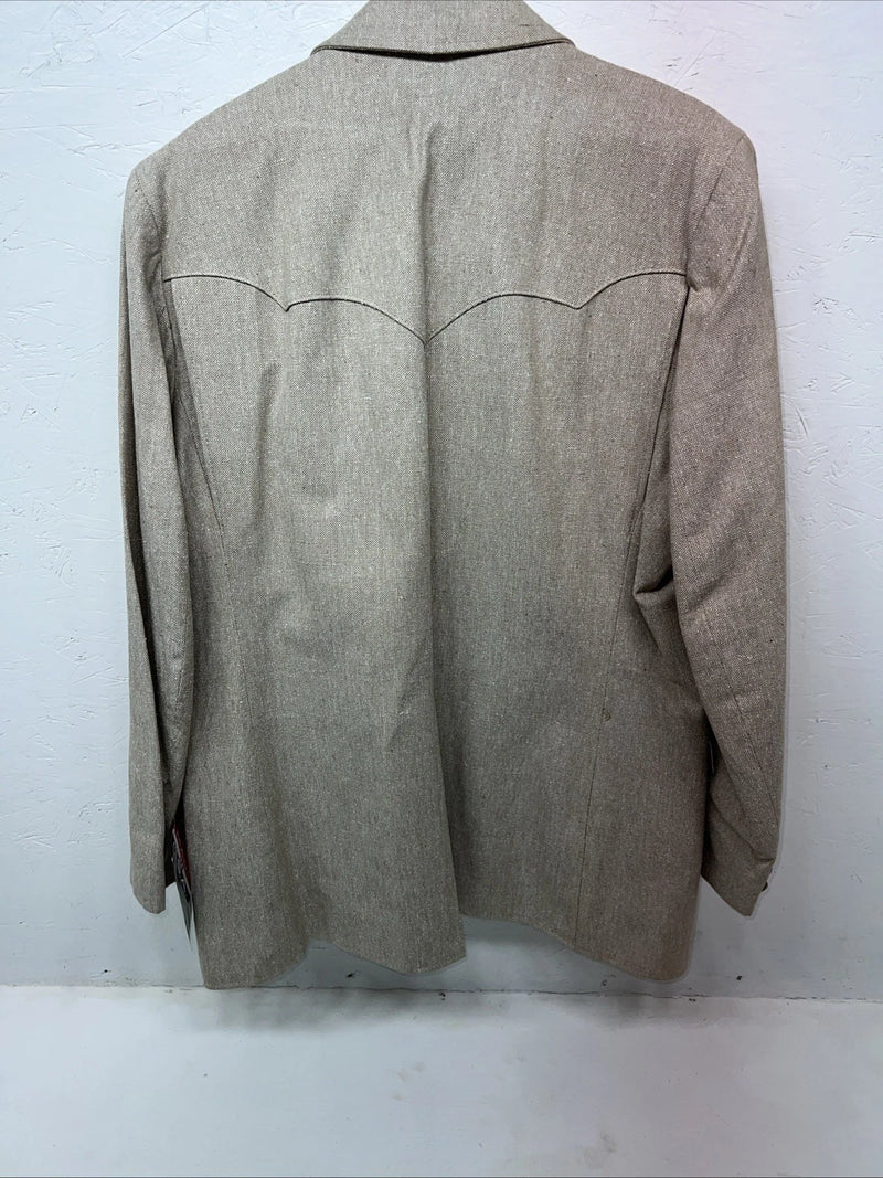New Men’s Pioneer Wear Tan Suit Jacket 48L #12016 X-609