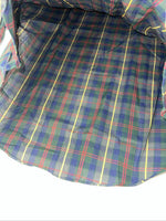 New Men’s ELY Plains Green Plaid Long Sleeve Pearl Snap Shirt 16x34 L P-74