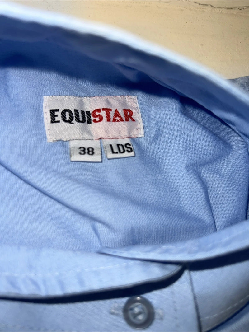 New Women’s Blue EQUISTAR Short Sleeve Riding Shirt. 38 D-39
