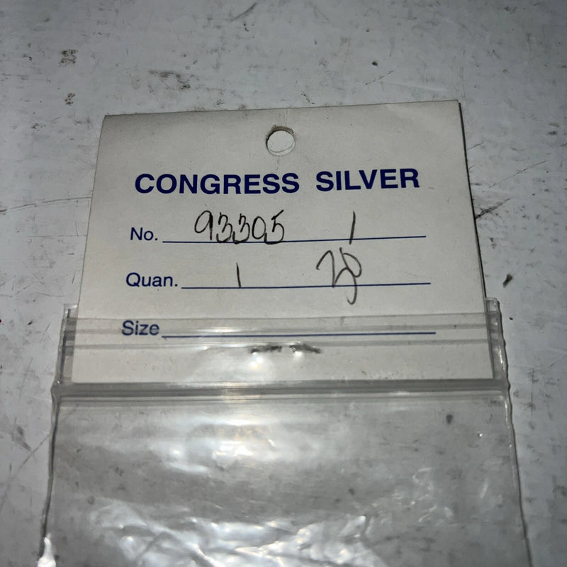 New Womens Congress Leather Silver Sterling Hair Clip. 93305 A-124