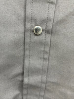 New Men’s ELY Cattleman Black Simple Short Sleeve Pearl Snap 18 2XL F-94