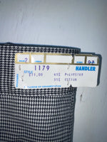 New Vintage Black And White Checkered Handler Polyester Pants #1179 SS-96