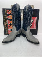 New Women’s Grey Texas Brand Cowboy Boots. 5502 8.5 8 1/2 M. 15-13