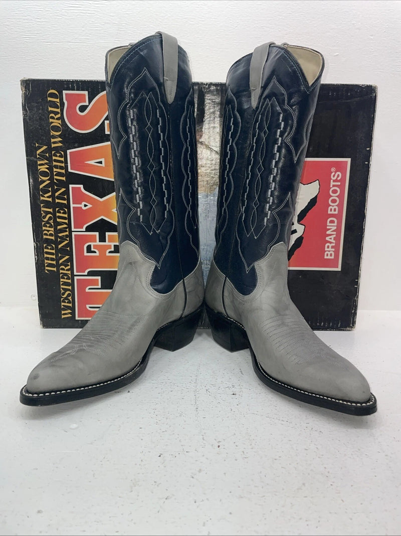 New Women’s Grey Texas Brand Cowboy Boots. 5502 8.5 8 1/2 M. 15-13