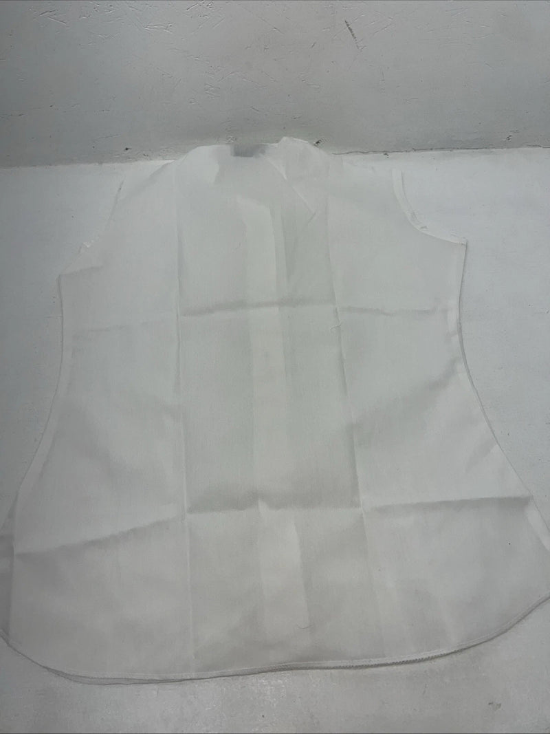 New Women’s White Sleeveless Townana Country English Shirt. 38 G-45