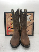 New Men’s Brown Texas Brand Cowboy Boots. 8941 9.5 9 1/2 D. 5-34