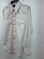 New Boys White Horse White Long Sleeve Pearl Snap Large DD-77
