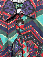 New Women’s Mine & Bills Multicolor Design Long Sleeve Button Up Medium MM-99