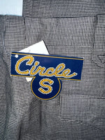 New Vintage Black Speckled Circle S Polyester Pants #CP6740 XX-113