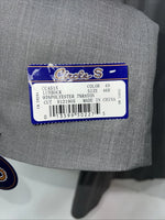 New Men’s Circle S Grey Suit Jacket 46R #25832 T-605