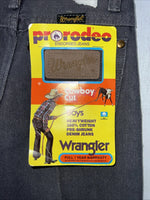New Boys Grey Wrangler Pro Rodeo Cowboy Cut Denim Jeans. 11/23 1/2 B-38