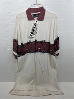 New Men’s GunSmoke White Red Short Sleeve Polo XL E-58
