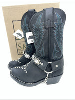 New Children’s Black Smoky Mountain Cowboy Boots. 3283 C. 10 D. 24-45
