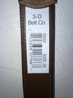 New Brown Genuine Leather 3D Pendent And Weaved 28” Belt #3502 JJ-57