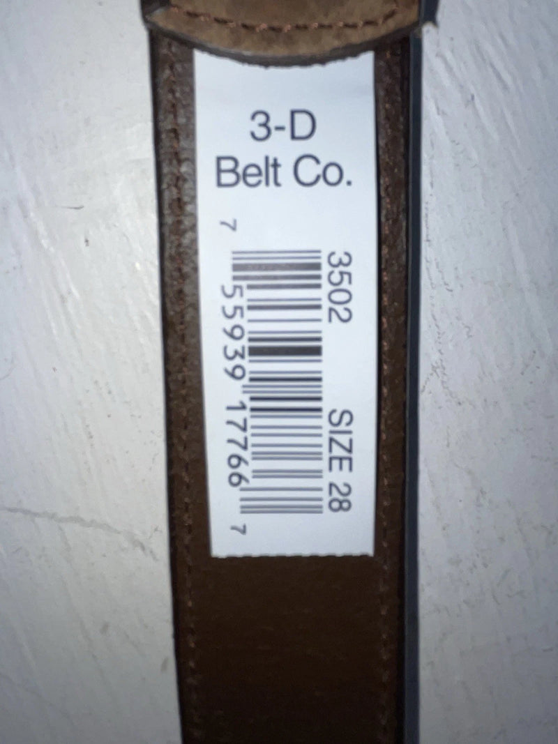 New Brown Genuine Leather 3D Pendent And Weaved 28” Belt #3502 JJ-57