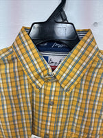 New Teens Wrangler Yellow Plaid Long Sleeve Button Up XL DD-65