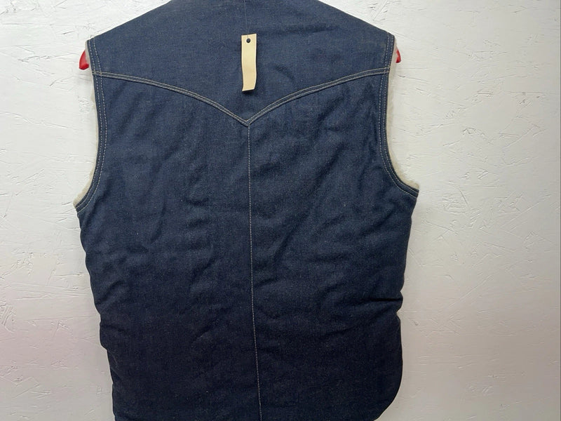 New Women’s Comfy Denim Wool Vest Medium S-604