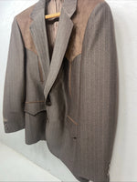 New Men’s Circle S Brown Suit Jacket 40 #25832 II-603