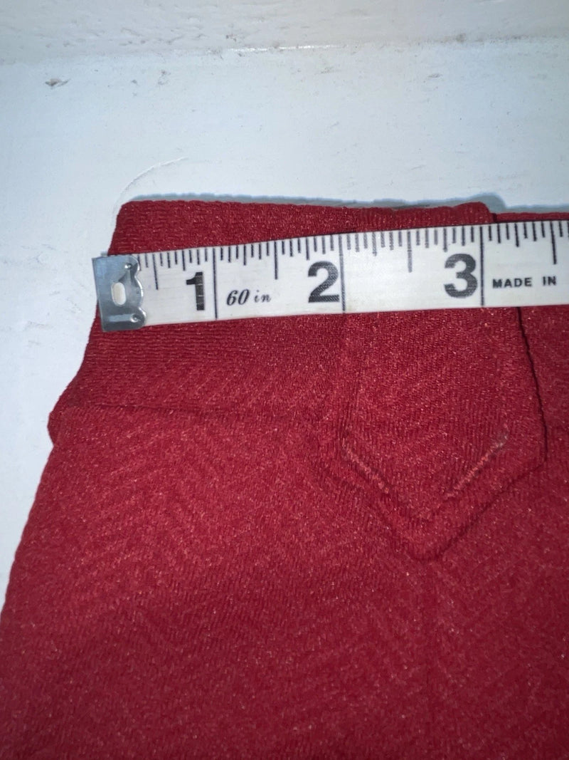 New Vintage Red Polyester Pants #2327 3A-78