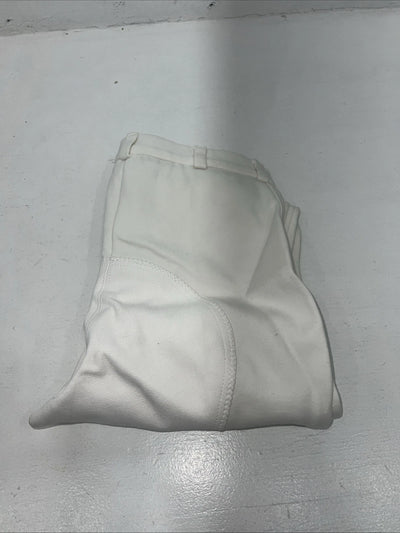 New Women’s White Ovation English Classic F/S Breeches. 28 R C-31