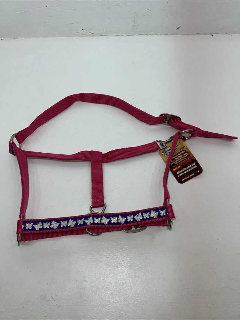 New Tough 1 Pink Purple Butterfly Nylon Full Halter #50-2031 3C-12