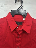 New Men’s Western Express Jean Red long Sleeve Pearl Snap XL T-23